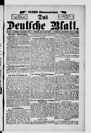 Das deutsche Blatt on May 25, 1892