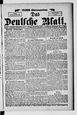 Das deutsche Blatt vom 29.05.1892