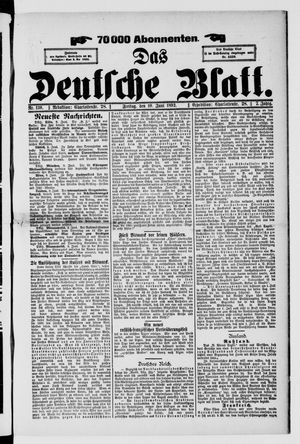 Das deutsche Blatt on Jun 10, 1892