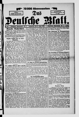 Das deutsche Blatt vom 11.06.1892