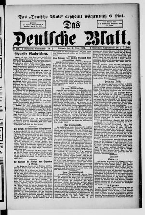 Das deutsche Blatt on Jun 15, 1892