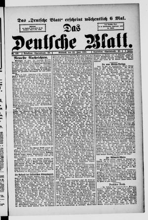 Das deutsche Blatt on Jun 22, 1892