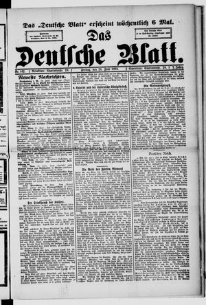 Das deutsche Blatt on Jun 24, 1892