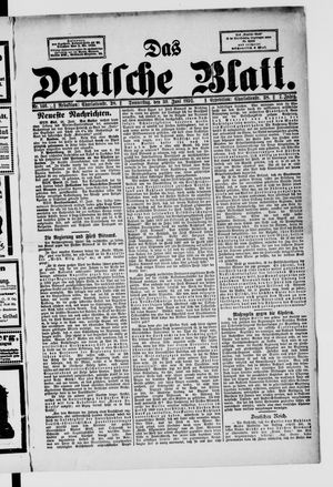 Das deutsche Blatt on Jun 30, 1892