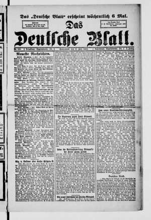 Das deutsche Blatt vom 02.07.1892
