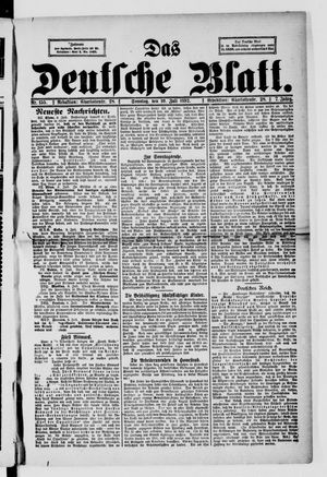Das deutsche Blatt on Jul 10, 1892