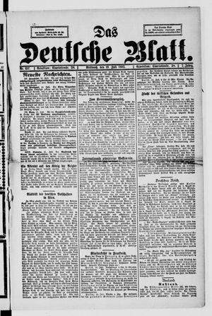 Das deutsche Blatt vom 13.07.1892