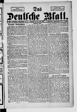 Das deutsche Blatt vom 20.07.1892