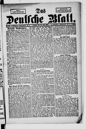 Das deutsche Blatt vom 26.07.1892