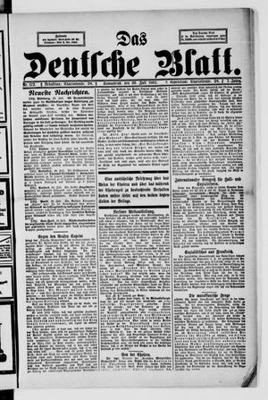 Das deutsche Blatt vom 30.07.1892