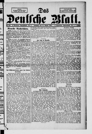 Das deutsche Blatt vom 14.08.1892