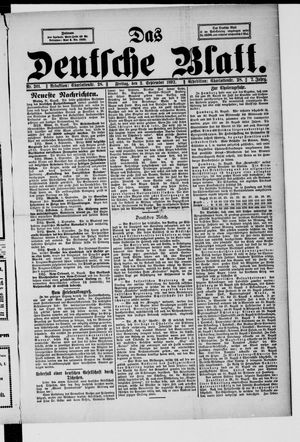 Das deutsche Blatt vom 02.09.1892