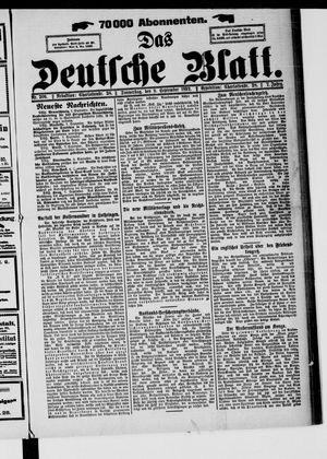 Das deutsche Blatt vom 08.09.1892