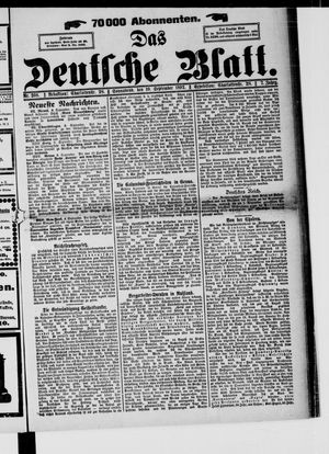 Das deutsche Blatt vom 10.09.1892