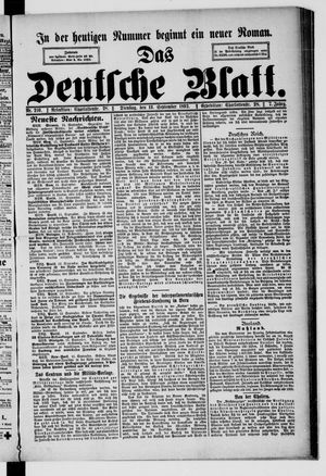 Das deutsche Blatt vom 13.09.1892