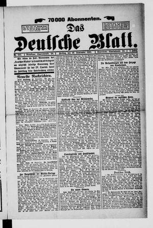 Das deutsche Blatt vom 30.09.1892