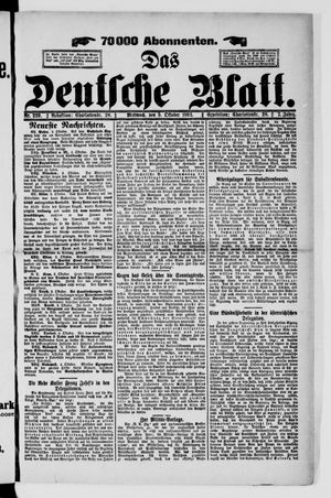 Das deutsche Blatt vom 05.10.1892