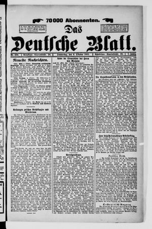 Das deutsche Blatt vom 06.10.1892