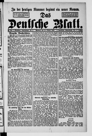Das deutsche Blatt vom 19.10.1892