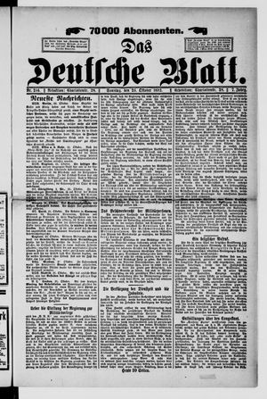 Das deutsche Blatt vom 23.10.1892