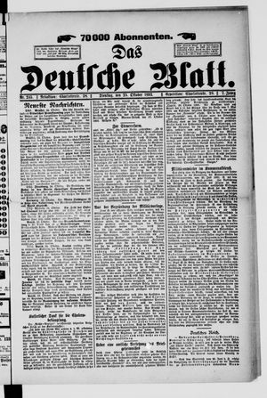 Das deutsche Blatt vom 25.10.1892