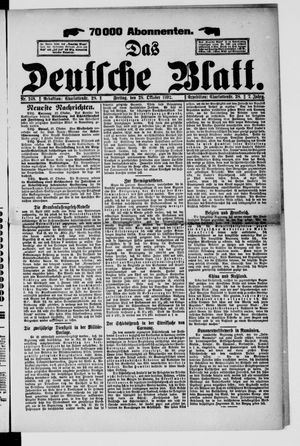 Das deutsche Blatt vom 28.10.1892