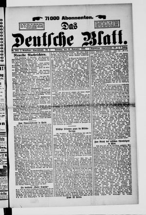 Das deutsche Blatt vom 13.11.1892