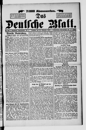 Das deutsche Blatt vom 22.11.1892
