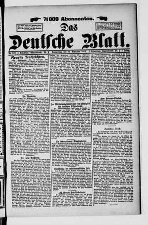 Das deutsche Blatt vom 24.11.1892