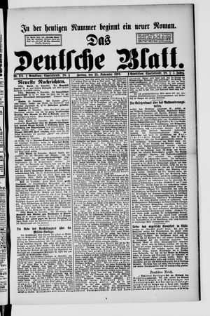 Das deutsche Blatt vom 25.11.1892