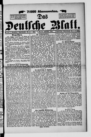 Das deutsche Blatt vom 27.11.1892