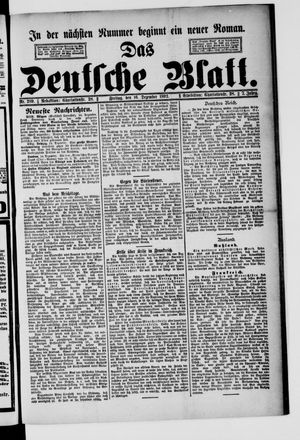 Das deutsche Blatt vom 16.12.1892