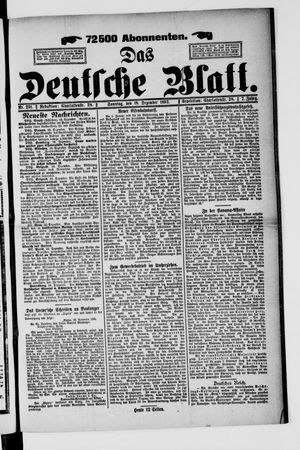 Das deutsche Blatt vom 18.12.1892