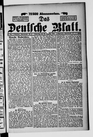 Das deutsche Blatt vom 22.12.1892