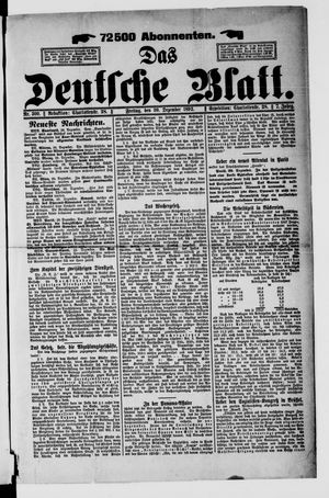 Das deutsche Blatt vom 30.12.1892