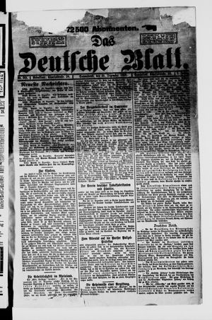 Das deutsche Blatt vom 31.12.1892