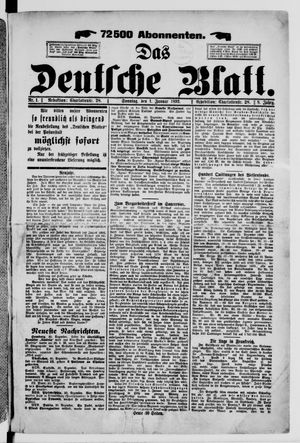 Das deutsche Blatt on Jan 1, 1893