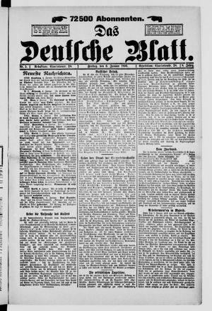 Das deutsche Blatt vom 06.01.1893