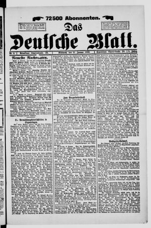 Das deutsche Blatt vom 10.01.1893