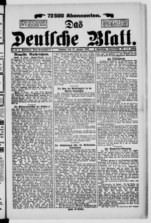 Das deutsche Blatt on Jan 15, 1893
