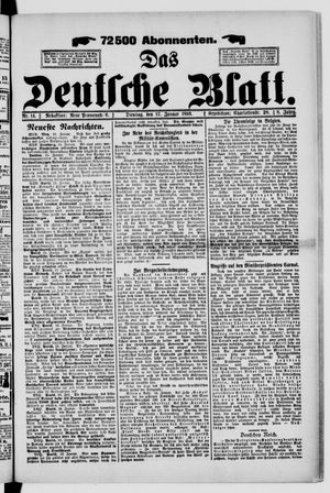 Das deutsche Blatt vom 17.01.1893