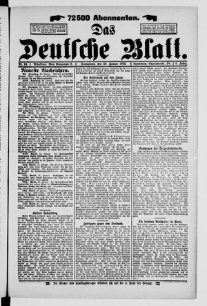 Das deutsche Blatt vom 28.01.1893