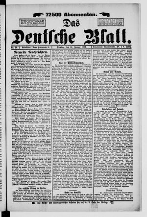 Das deutsche Blatt vom 31.01.1893