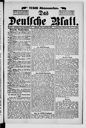 Das deutsche Blatt on Feb 8, 1893