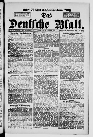 Das deutsche Blatt vom 10.02.1893