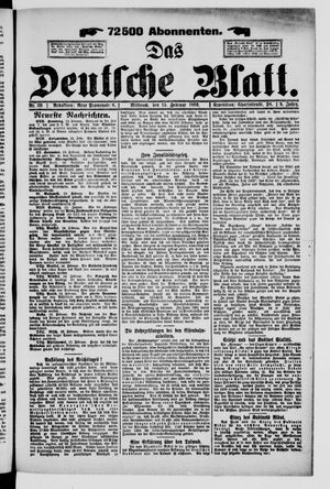 Das deutsche Blatt vom 15.02.1893