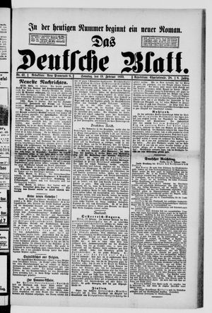 Das deutsche Blatt vom 19.02.1893