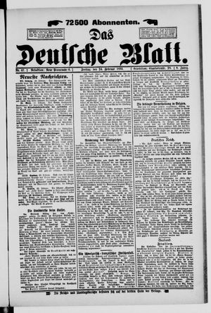 Das deutsche Blatt vom 24.02.1893
