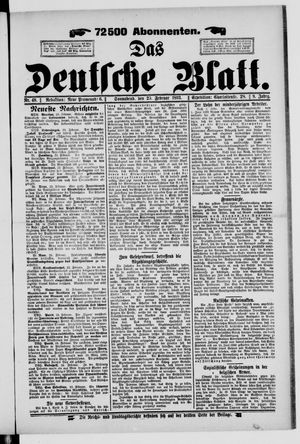 Das deutsche Blatt on Feb 25, 1893