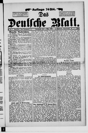 Das deutsche Blatt on Mar 4, 1893